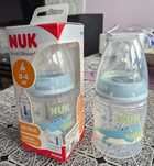 2 butelki NUK 150ml wskaźnik temp. antykolkowa FirstChoice smocz.S i M