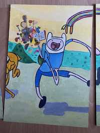 Obrazek tryptyk adventure time pora na przygodę