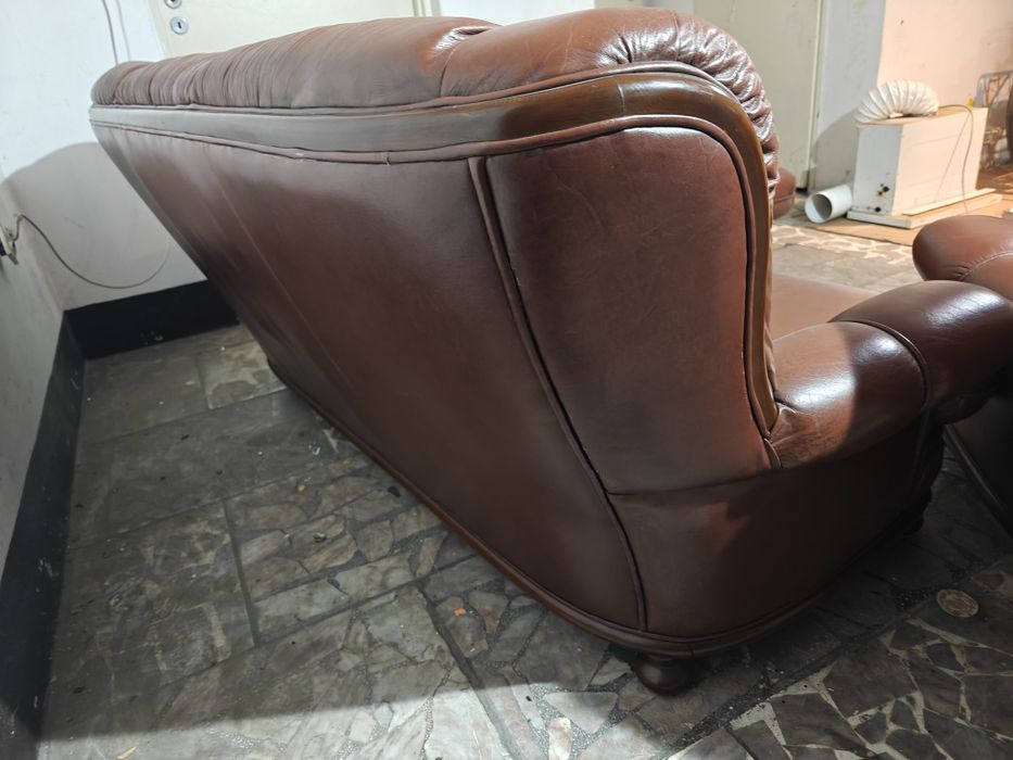 Sofa fotele skórzane komplet