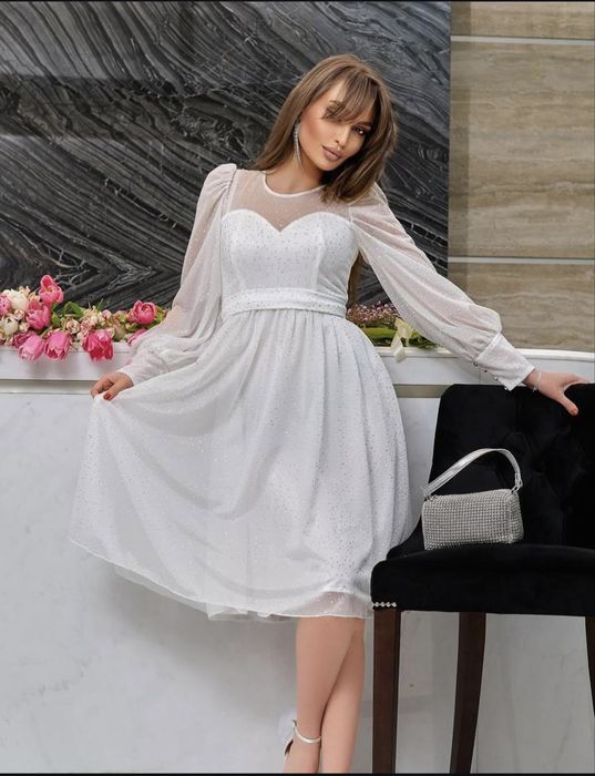 Жіноча біла сукня святкова сукня хрестини платя жіноче женское платье