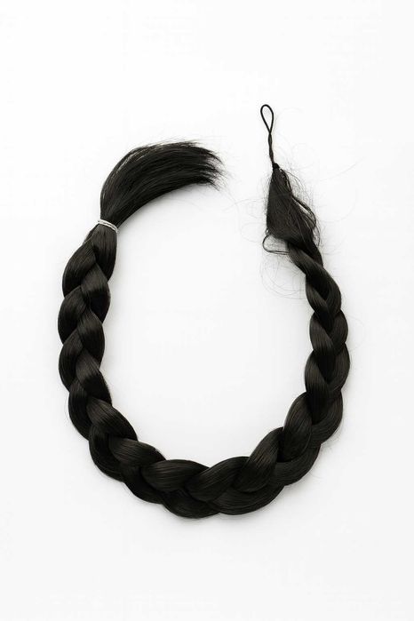 Warkocz doczepiany długi w kolorze czarnym -60cm-Nessaja wigs shop
