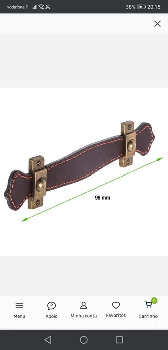 Puxador móvel dourado