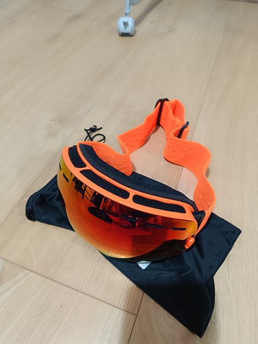 Gogle Snowboardowe Narciarskie Pomarańczowe lustrzane Duże X-Tiger