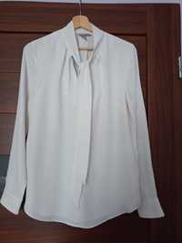 H&M bluzka biała 38 M wiązana z przodu