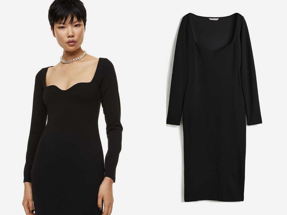 Приталена вечірня сукня H&M