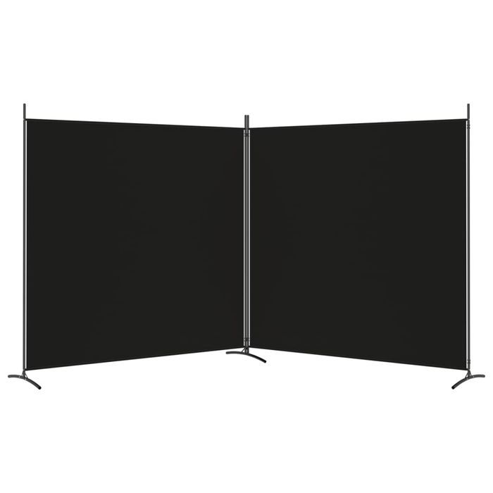 Vidaxl Parawan 2-Panelowy, Czarny, 348 X 180 Cm, Tkanina