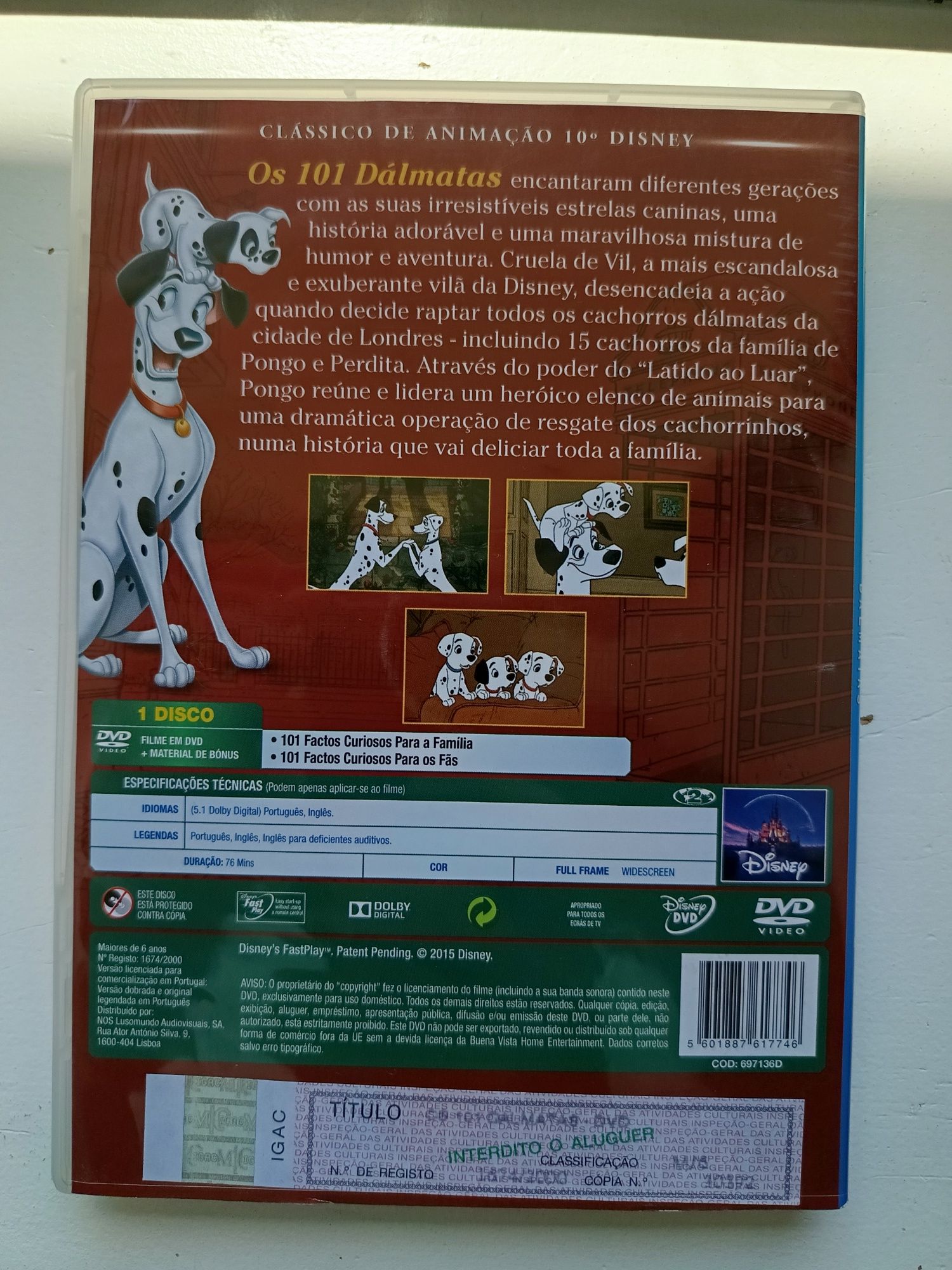 DVD Disney 101 dalmatas