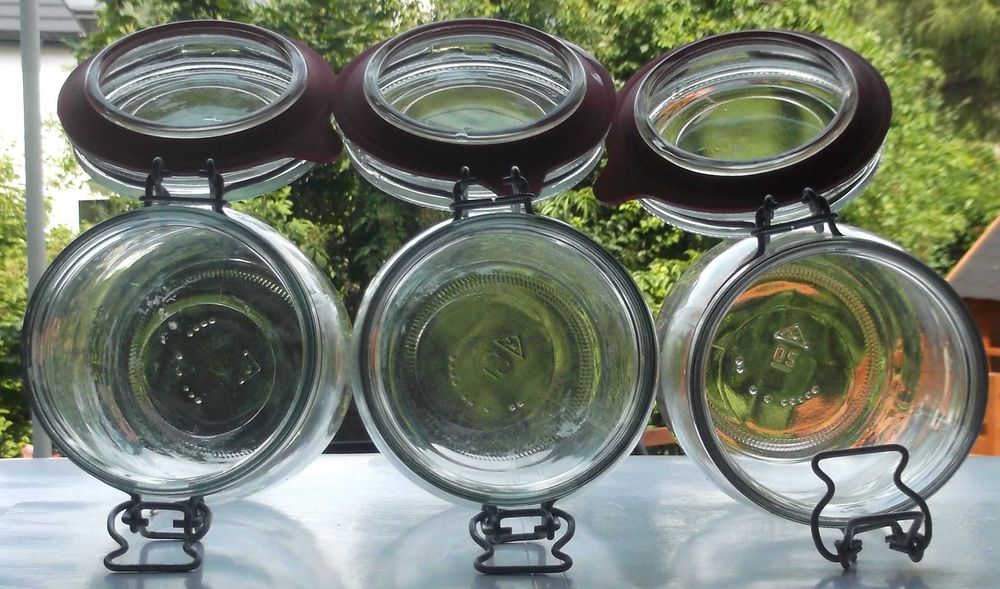 Szklane słoiki na gumkę, sprężynkę. 1 L