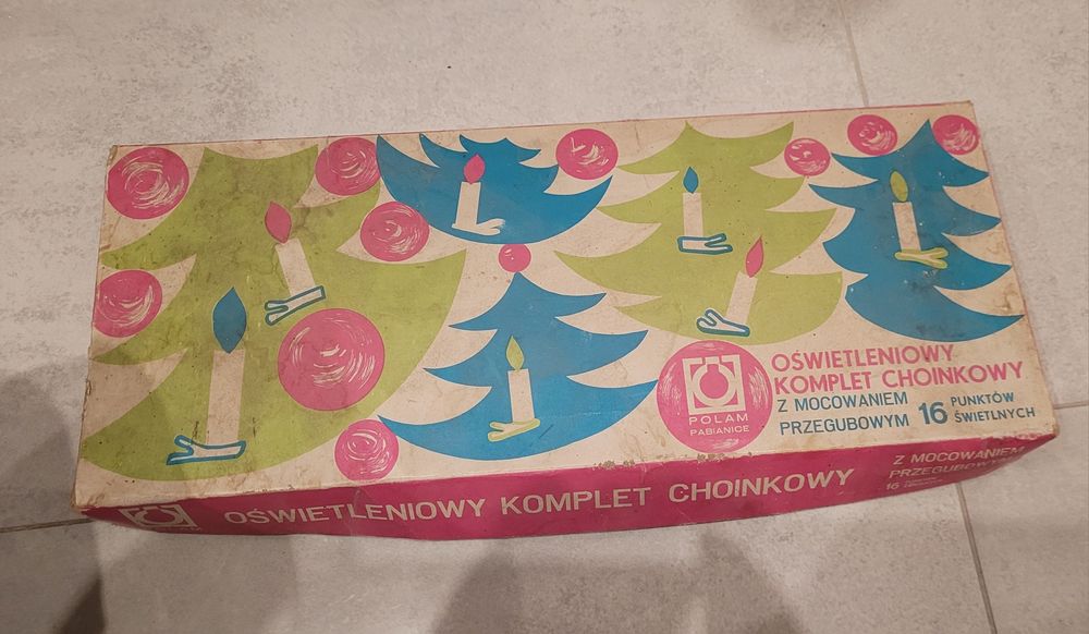 Lampki choinkowe jak świeczki PRL 1982r