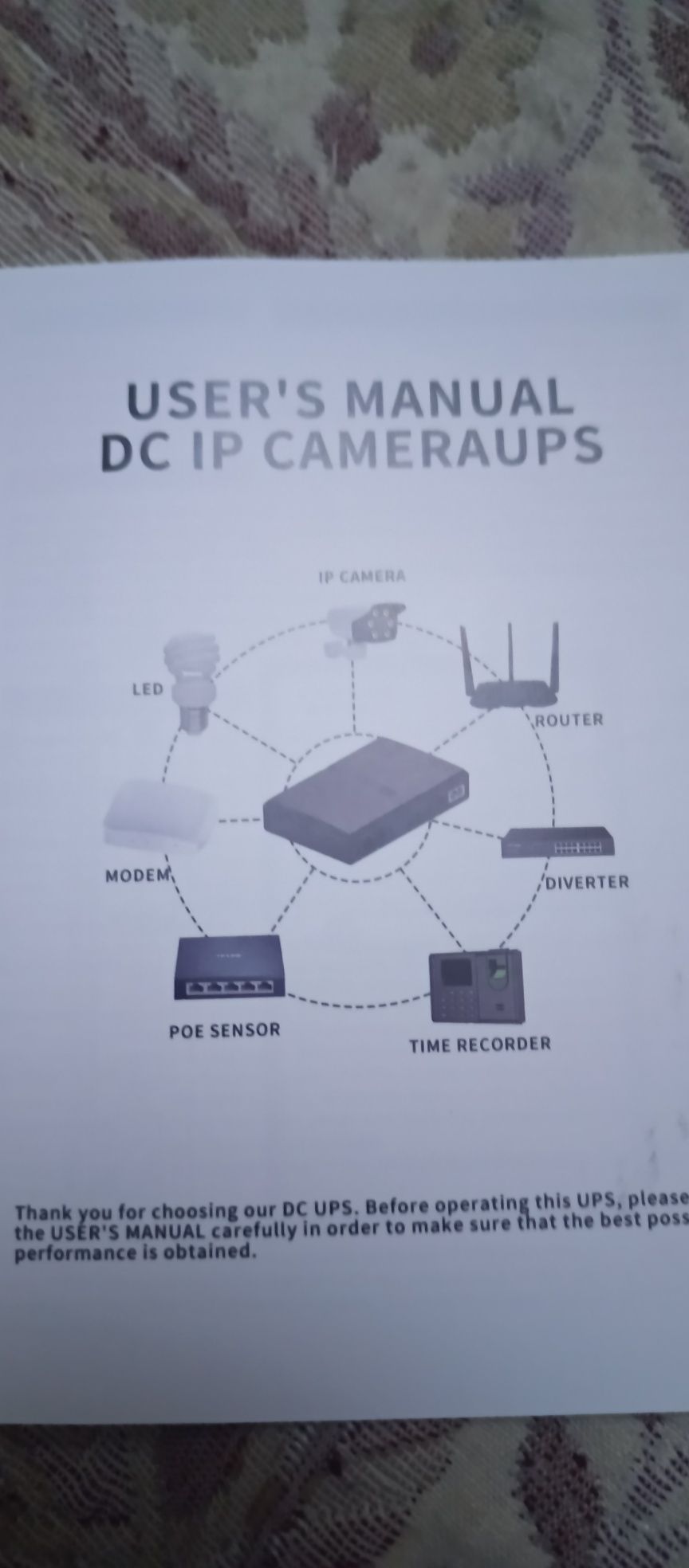 ДБЖ для роутера, комутатора, відеонагляду UPS 10400 36W DC1036P
