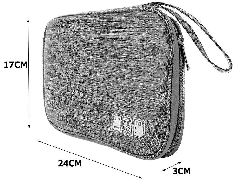 Podróżny organizer na kable i ładowarki torba etui