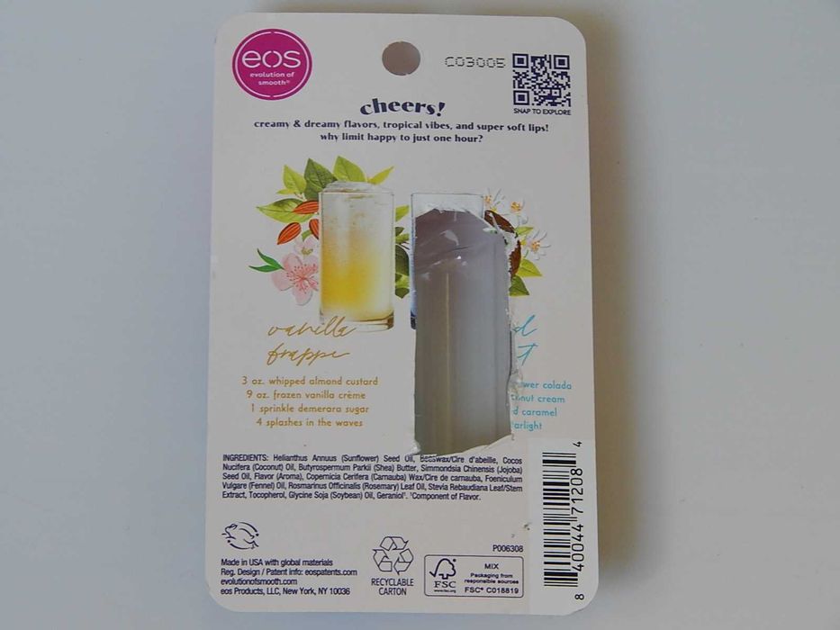 EOS lip balm Island Coconut бальзам для губ