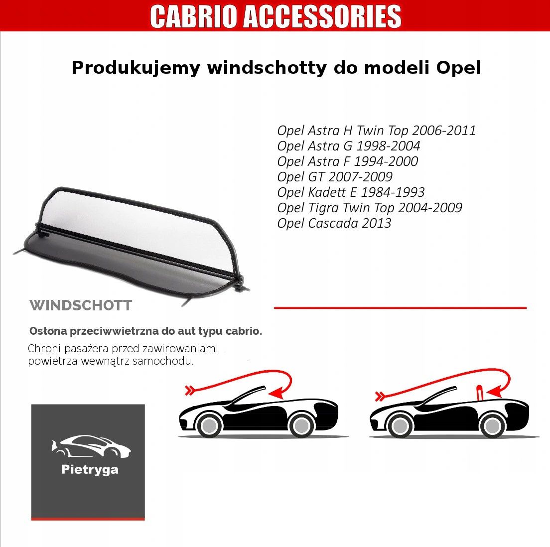 Windschott Wiatrołap Opel Cascada 2013_ Cabrio