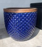 Donica ceramiczna szkliwiona duża Flora Point 50/50cm