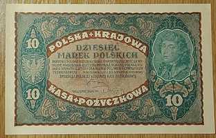 Banknot 10 marek polskich z 1919 roku