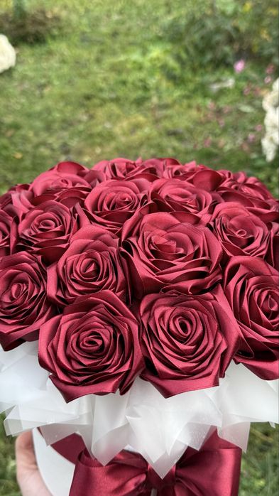 Букети з атласної стрічки