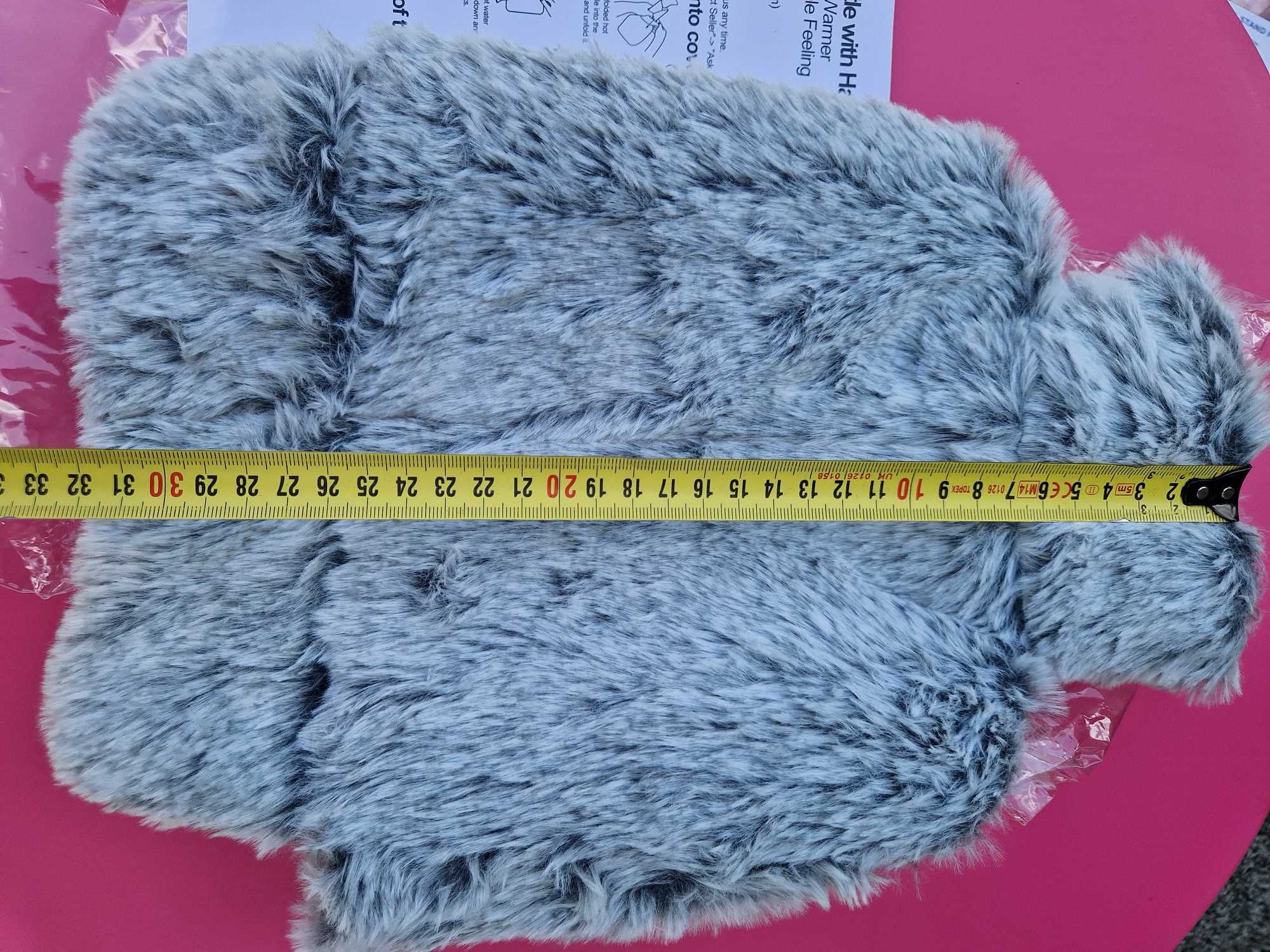 Duży futrzany termofor, 2l, idealny na prezent, nowy