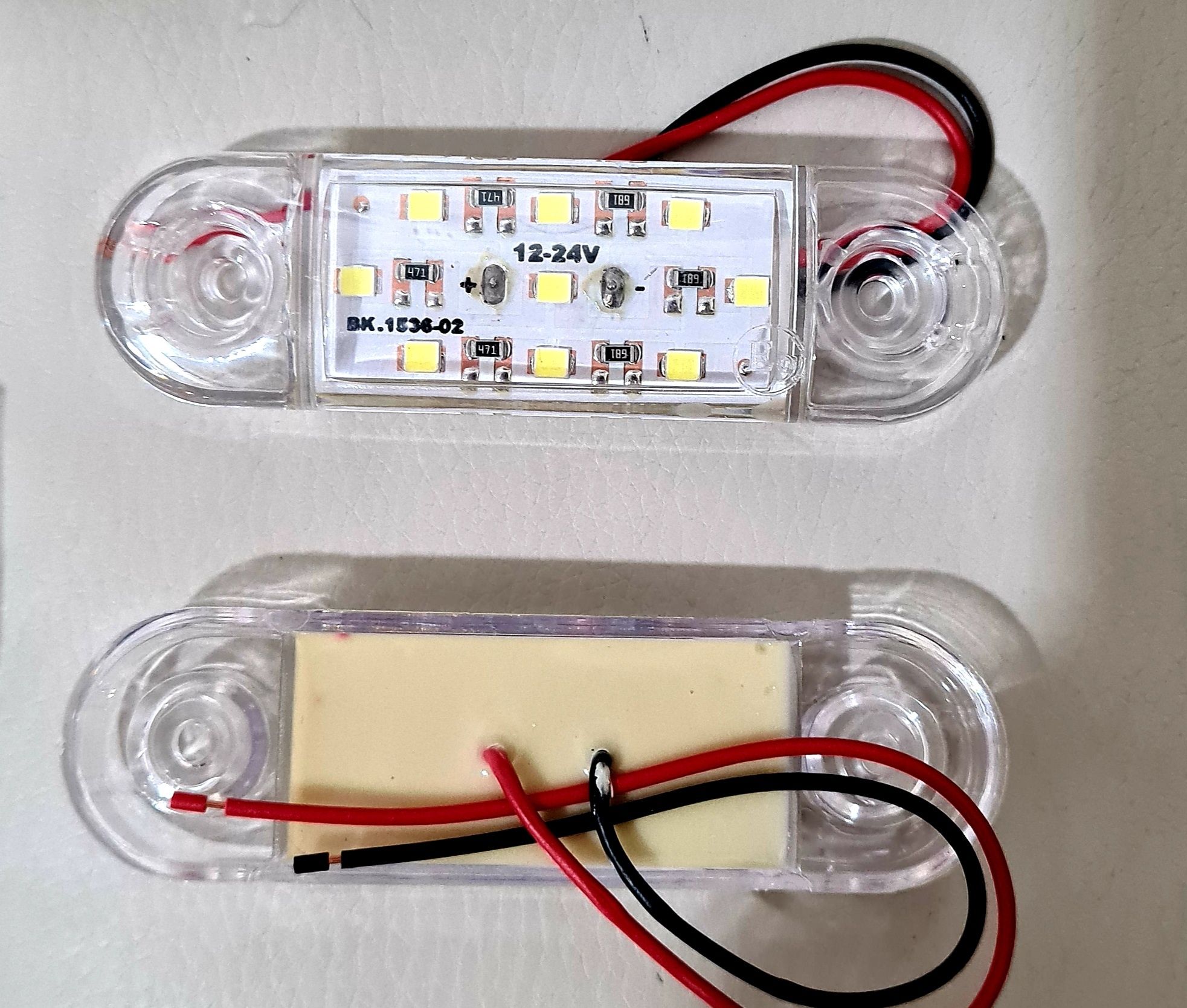 Габаритные огни для грузовиков Полоска 9 диодов 12-24V, Фонарь 0191