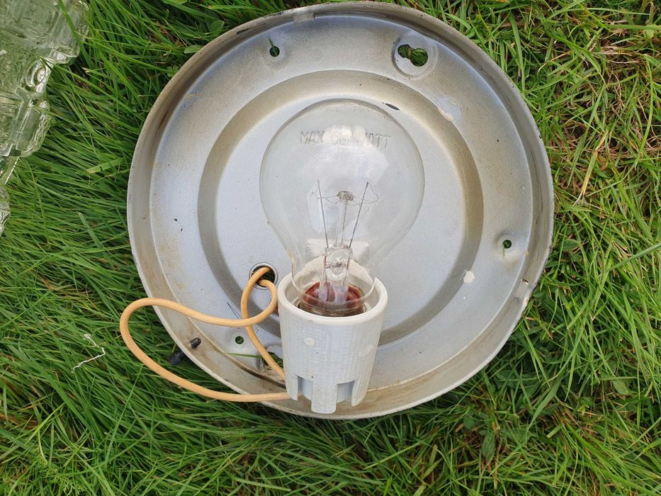 Lampa Extraordinary Cubistic Clear Glass Flush Mount Germany 1970s