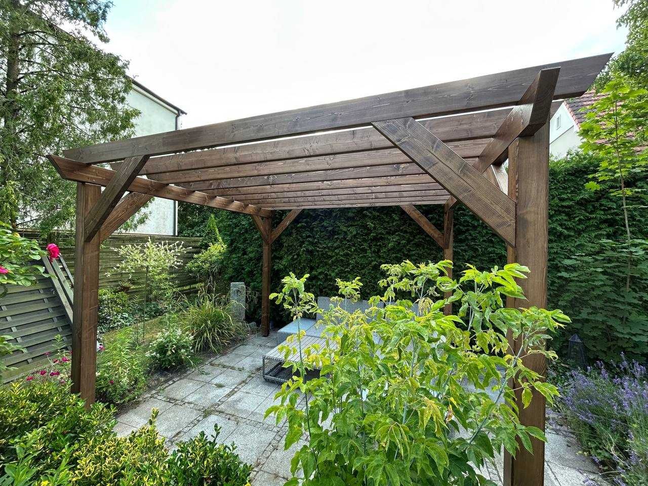 Wiata, altany, zadaszenie,pergola przyscienna,domki ogrodowe