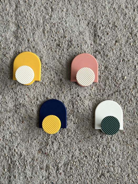 Kolorowe wieszaki ścienne bez wiercenia Modern Design Mid Century Loft