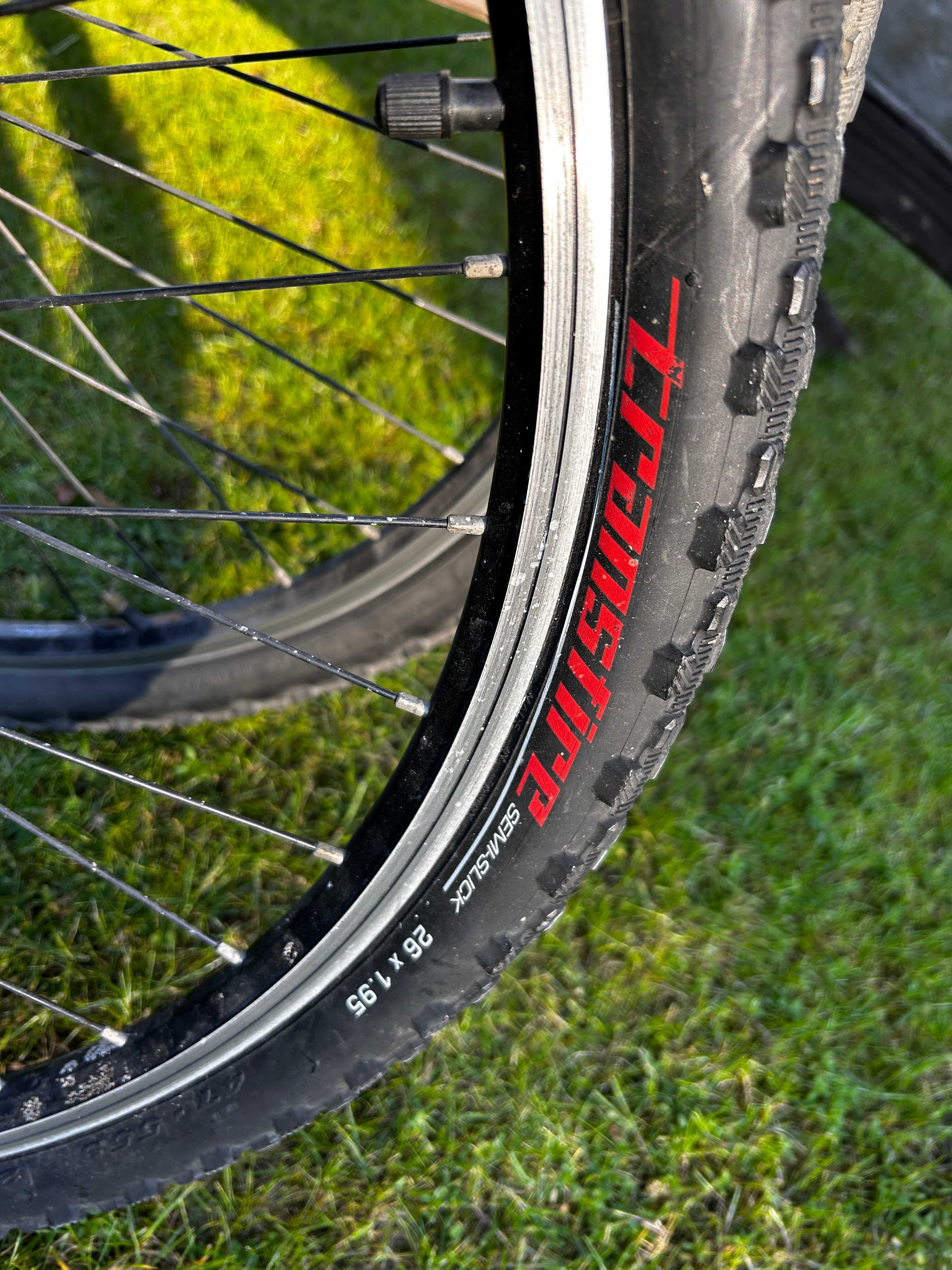 Dwie opony rowerowe 26x1.95 DURO zwijane TRANSFIRE Semi Slick
