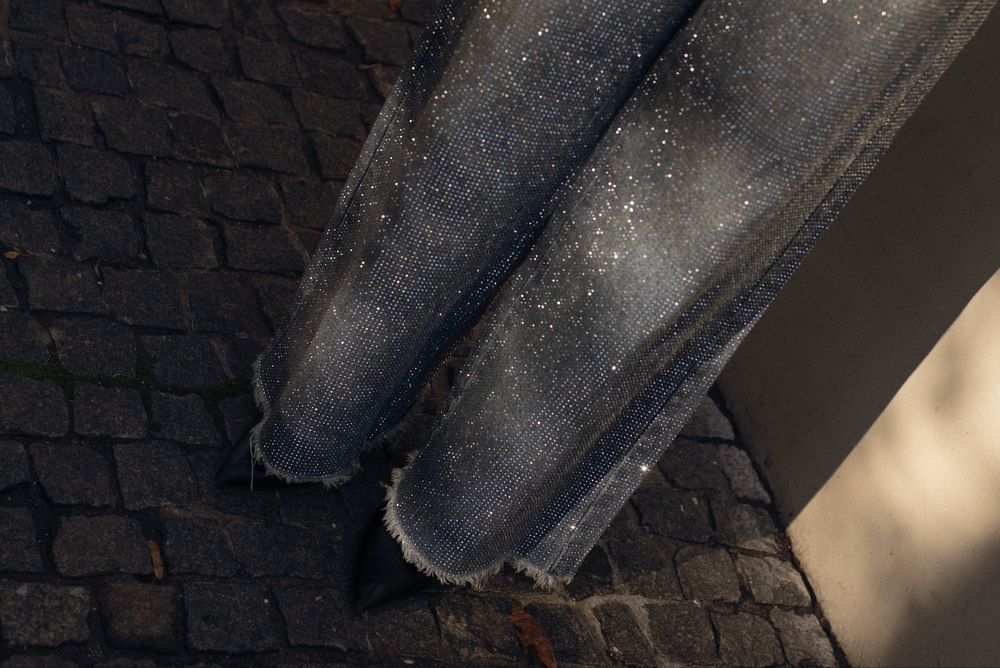 Джинси в стрази з