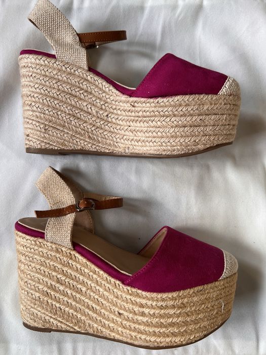 Alpercatas Salto Alto Fúchsia • Novas • H&D Moda Española