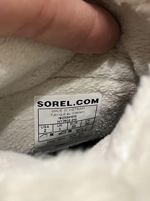 В идеале, зимние ботинки Sorel, 33 р