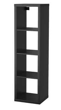 Estante Ikea Kallax preto-castanho