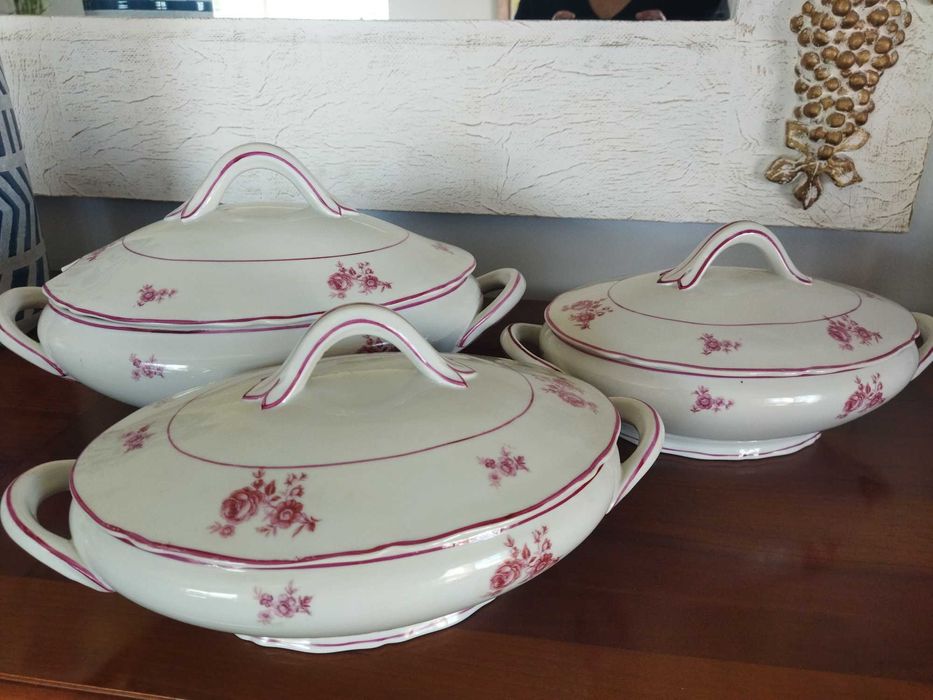 3 terrinas de porcelana Artibus década de 50.