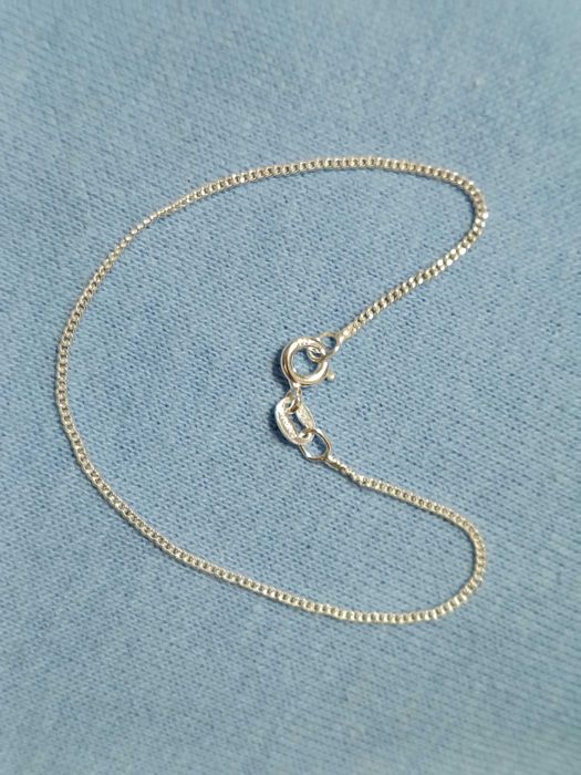 Srebrna bransoletka 17 cm Srebro 925 Splot pancerka 1 mm