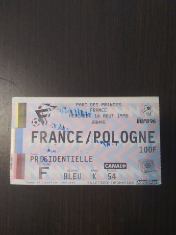 Bilet Francja - Polska 1995
