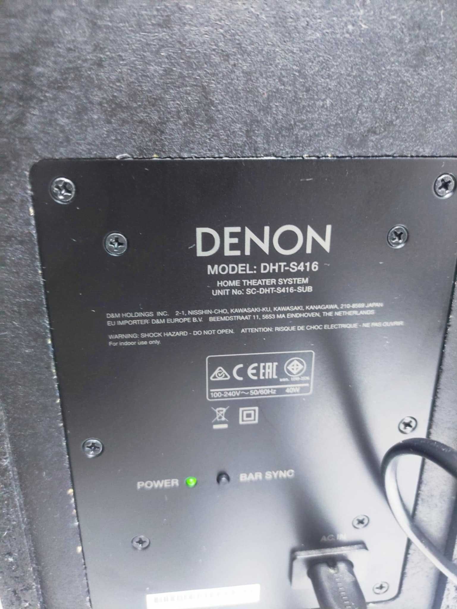 Soundbar + Subwoofer DENON DHT-S416 brak pilota! Komis Krosno Betleja