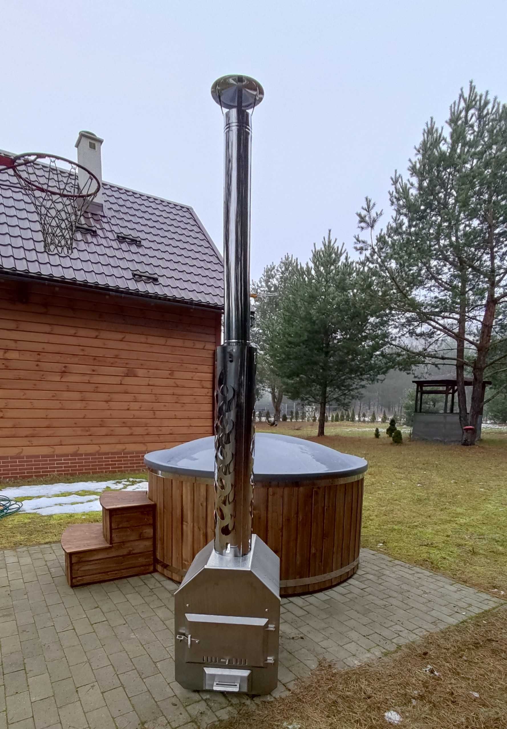 Balia ogrodowa Gorąca beczka Jacuzzi KOMPLETNA