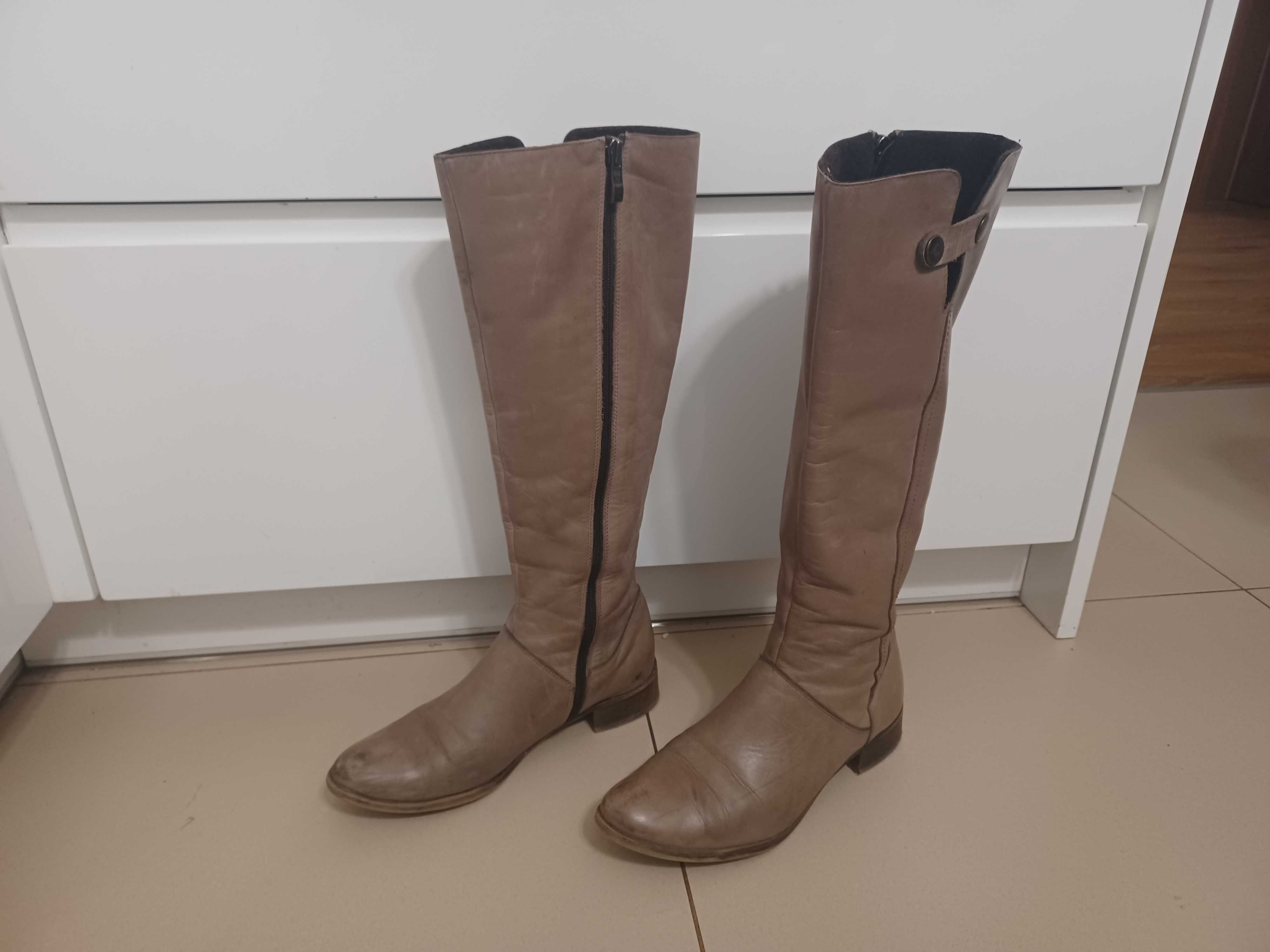 Buty kozaki NESSI r. 38 skóra naturalna