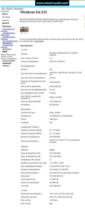 Amplificador Technics