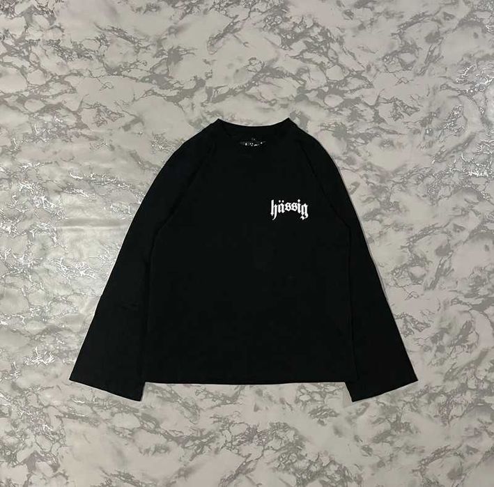 Czarna koszulka Hassig longsleeve vintage y2k print