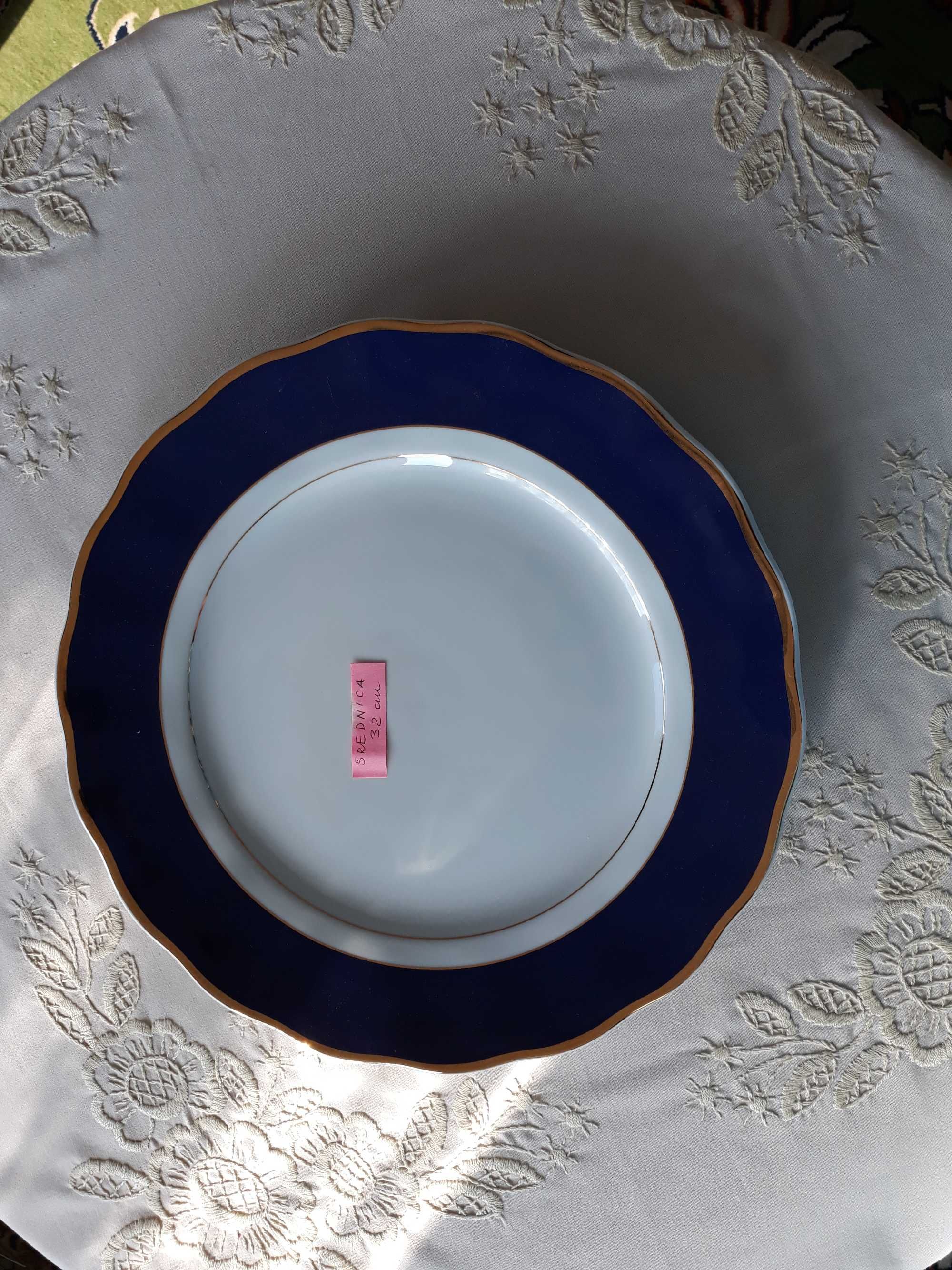duży płaski talerz - porcelana bawarska