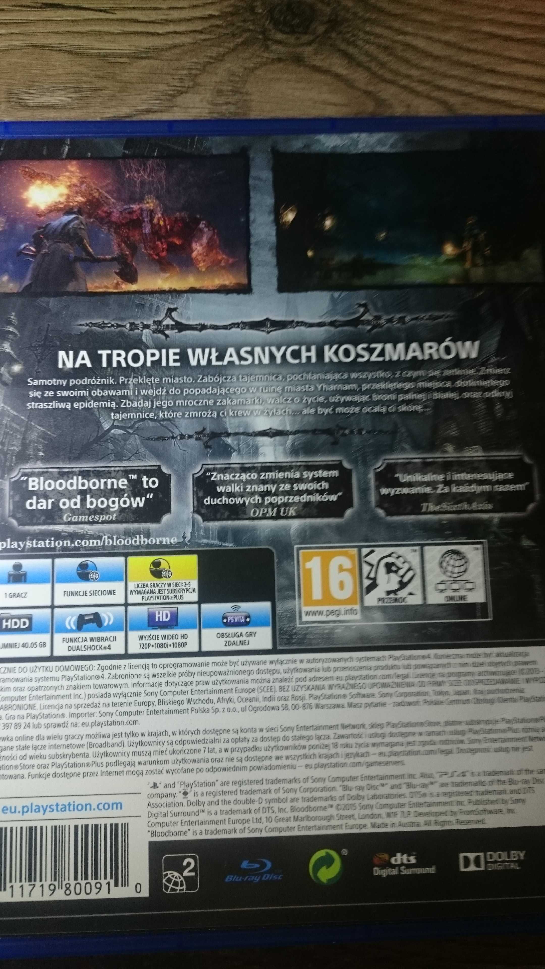 BLOODBORNE PS4 Playstation 4 Ideał polska  dark souls dying days gone