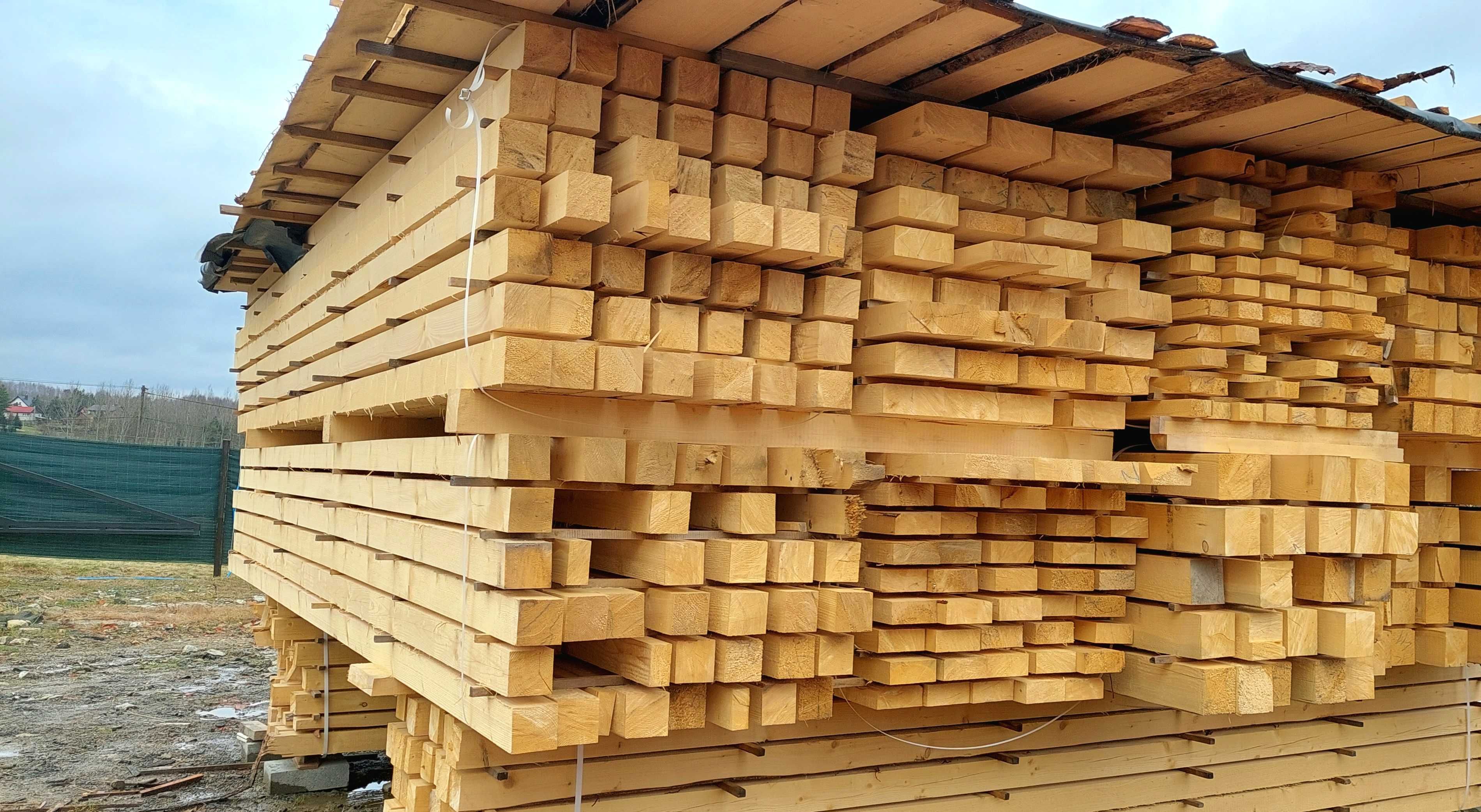 Kantówka 10x10 strugana z drewna naturalnego - świerk, konstrukcja