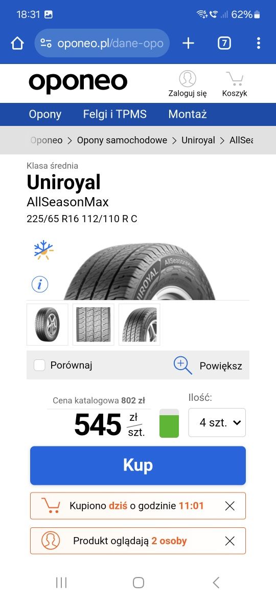 NOWA  225/65/16 C