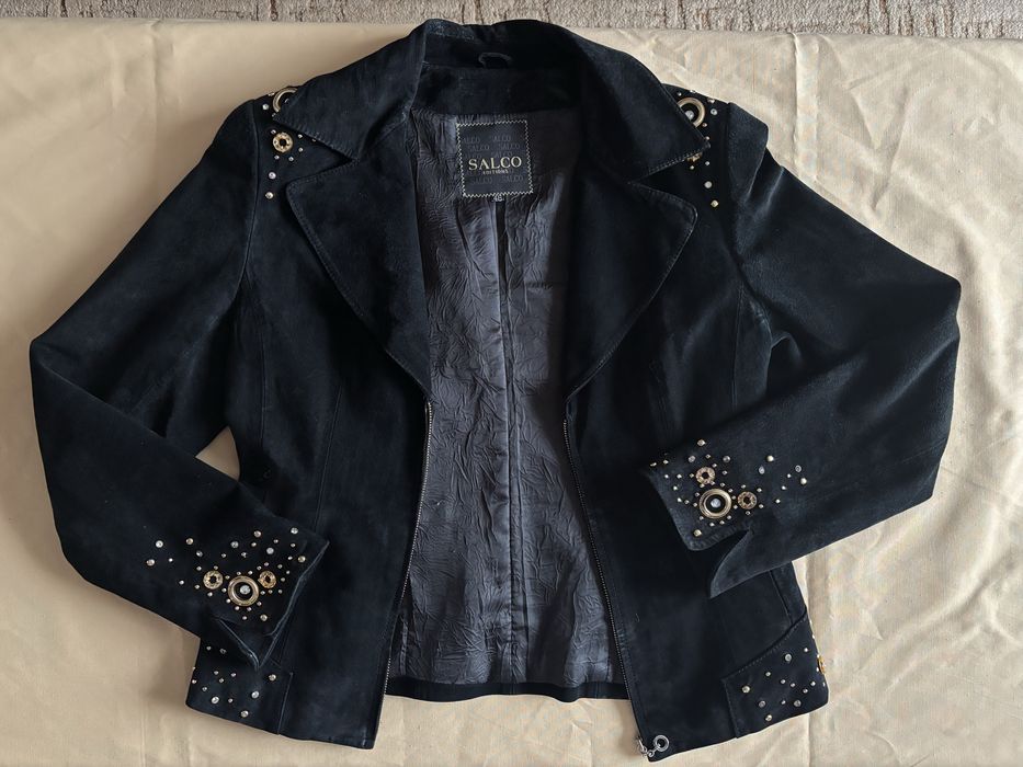 Куртка замшева чорна