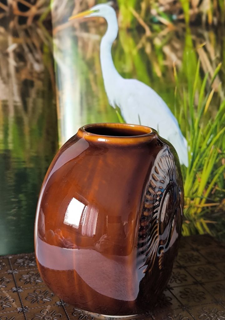 Wazon Pruszków ptaki piękny stary porcelit