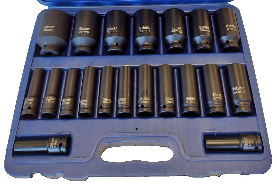 Nasadki Udarowe Długie 1/2 20szt  10-38mm