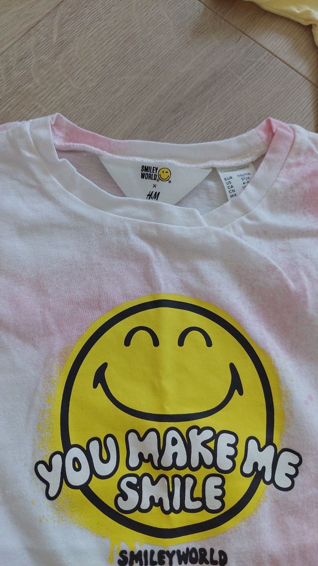 Koszulki t-shirty h&m 110/116 jak nowe smiley world