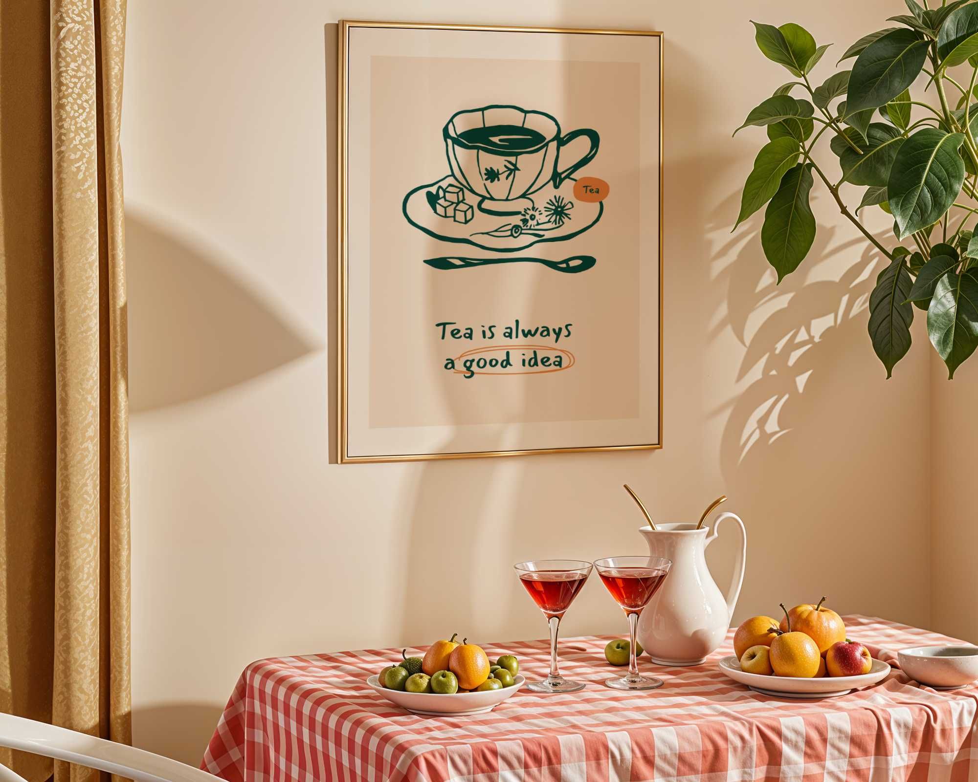 Plakat humorystyczny ,,Tee is always a good idea"