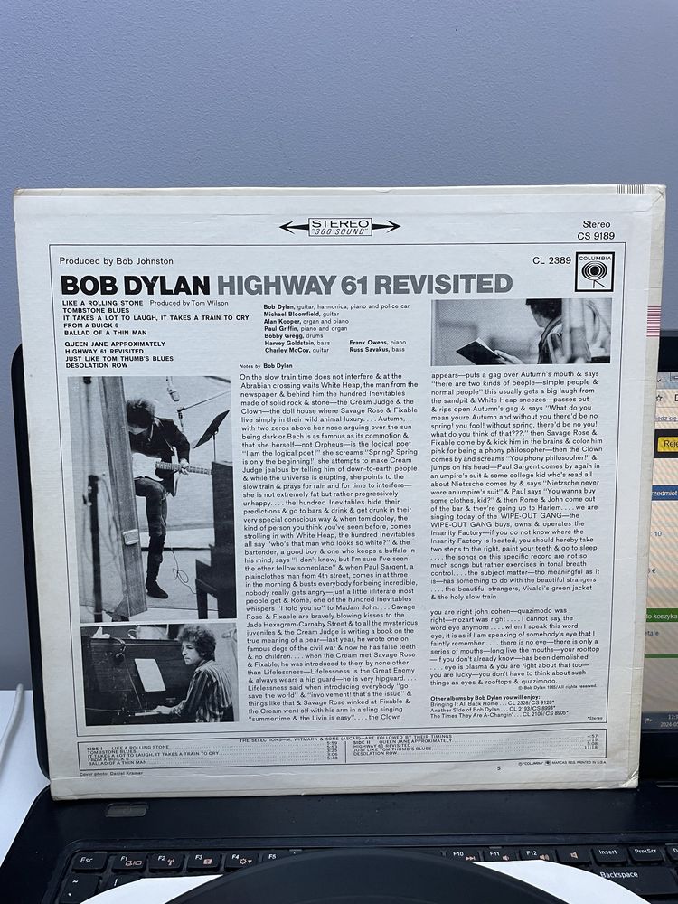 Bob Dylan - Highway 61 Revisited Usa 65r Buick6 no5 1c-1c