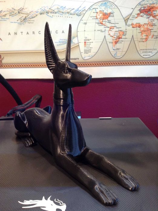 Anubis pies statuetka figurka druk 3d PLA czarny