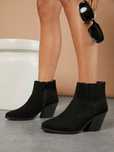 Botki Zamszowe Na Obcasie Czarne Shein Eur 38,5